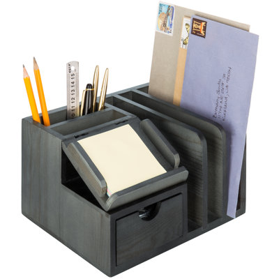 Isocrates Solid Wood Desk Organiser