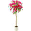 Artificial Bougainvillea Tree with Wooden Trunk, Pink Flowers for Home & Weddings-1749395114
