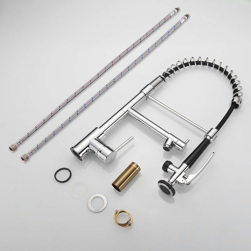 HOOSENG Pull Down Touch Kitchen Faucet, Polished Chrome