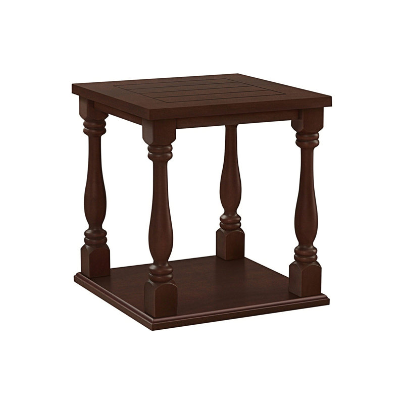 Accent Table, 2 Tier End Table, Square Nightstand, Small Bedside Table