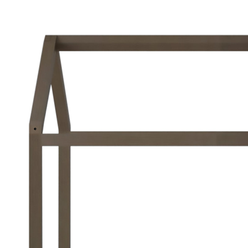 Zirke Twin Canopy Bed by Harper Orchard, Gray
