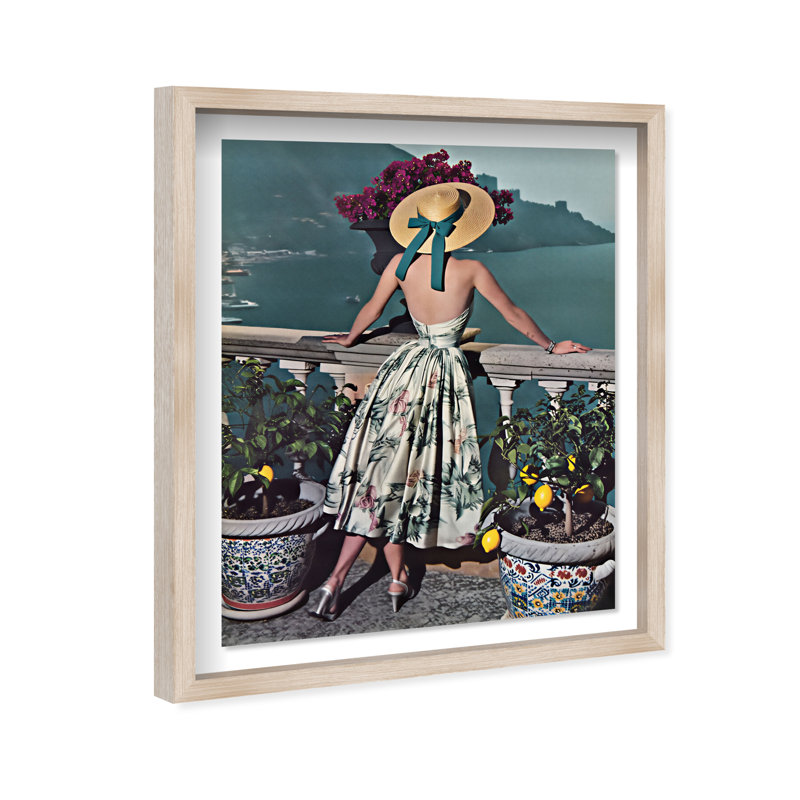 Balustrade 1950s III Print by Oliver Gal, 17.5"H x 21.5"W, Natural Oak Shadowbox