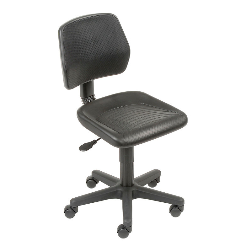 Black Adjustable Armless Plastic Task Chair