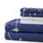 Marina Decoration Home Decor Bedding Bedroom Bedsheet Soft Silky Deep Pocket Rayon from Bamboo All Season 4 Pieces Printed Sheet Set with 2 Pillowcases, Navy Blue Asterism Pattern Twin/Single Size-864728788
