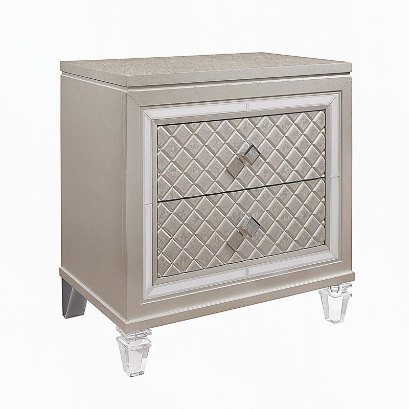 Table de chevet Cross Glam Champagne