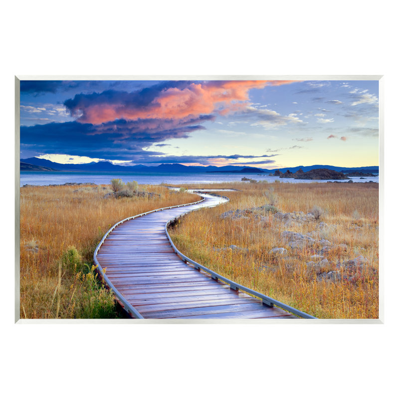 «Au-526-Giclee Coastal Boardwalk Sunset» par Dennis Frates, photographie, Giclée encadrée noir minuit
