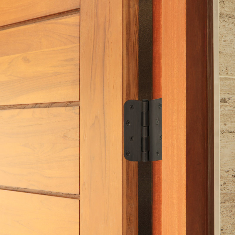 4-inch x 4-inch Oil Rubbed Bronze Steel Door Hinges, 6-Pack