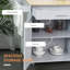 Îlot de cuisine avec chariot, tiroir, armoire de rangement et porte-serviettes-133038125