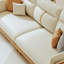 Ensemble de salon en similicuir 3 pièces beige