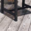 Ensemble de 2 chaises de jardin en PEHD, résistantes aux intempéries, sans accoudoirs, dossier à lattes, capacité de 136 kg chacune, noires-1650345328