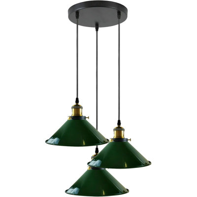 3 Way Pendant Light Fixtures Farmhouse Industrial Hanging Pendant Lighting Adjustable Kitchen Island Light for Dinning Room,Bedroom,Hallway, E26 Base