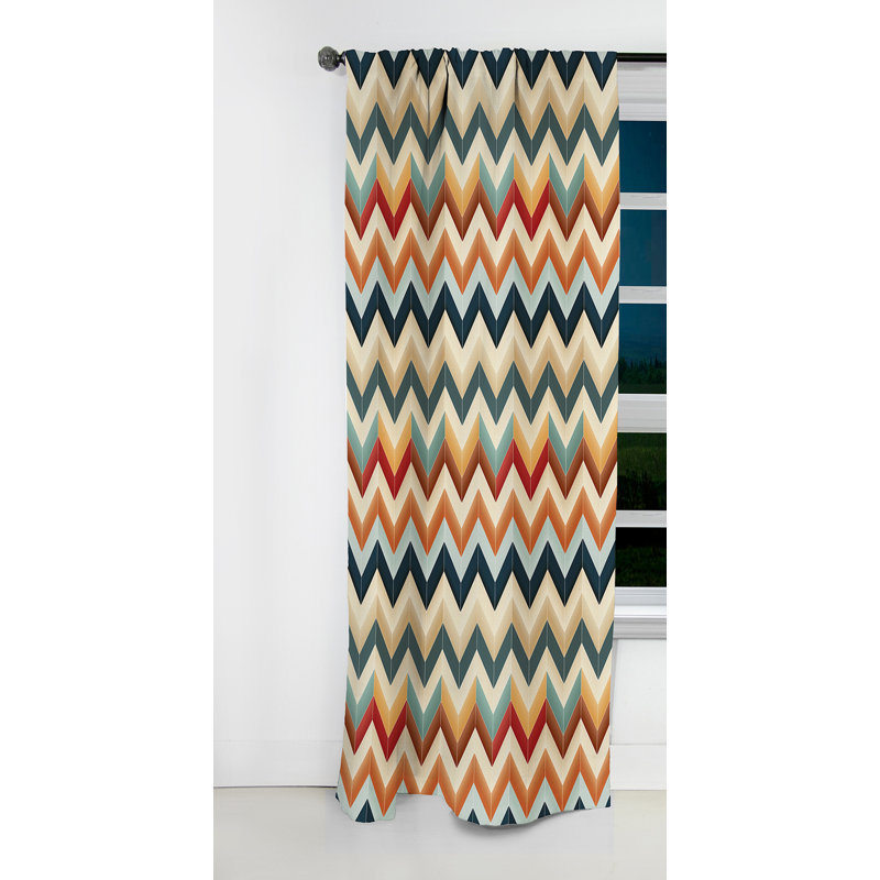 Chevron beige Chevron Elegance - Rideau à chevrons - Rideau à chevrons occultant - 1 panneaux, L 52 po x L 90 po