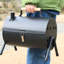 Barbecue portatif au charbon de bois - acier très épais, robuste, couvercle coupe-vent, barbecue de table pour 1 à 3 personnes facile à assembler, espace de 13,5 po x 8,8 po