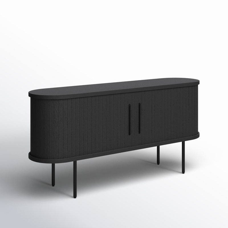 Iris 71'' Media Console, Black Oak
