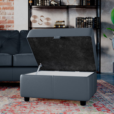 Marylin 62cm Wide Rectangle Solid Colour Footstool Ottoman with Storage