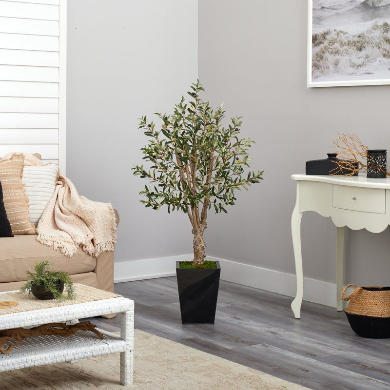 Olive artificielle en pot, H 54 po x l 23 po x P 22 po