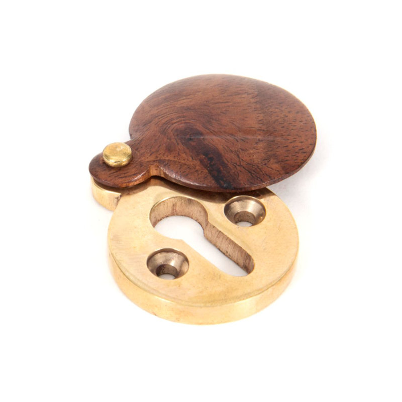 Escutcheon Satin Chrome, Rosewood Timber