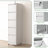 Vertical File Cabinet With 5 Drawers On Wheels, Metal Storage For A4/letter/legal Size Documents, White, 17.71"d*15.55"w*62.32"h, Lockable Smooth Coating Finish Papers, Surface-1932384116