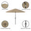 Parasol de patio rond de 10 pi avec base lestée de 19 lb - Inclinaison automatique, manivelle facile, parasol d'extérieur à auvent ventilé pour abat-jour - pour terrasse, balcon, porche, cour ou piscine par Pure Garden (beige)-1072091205
