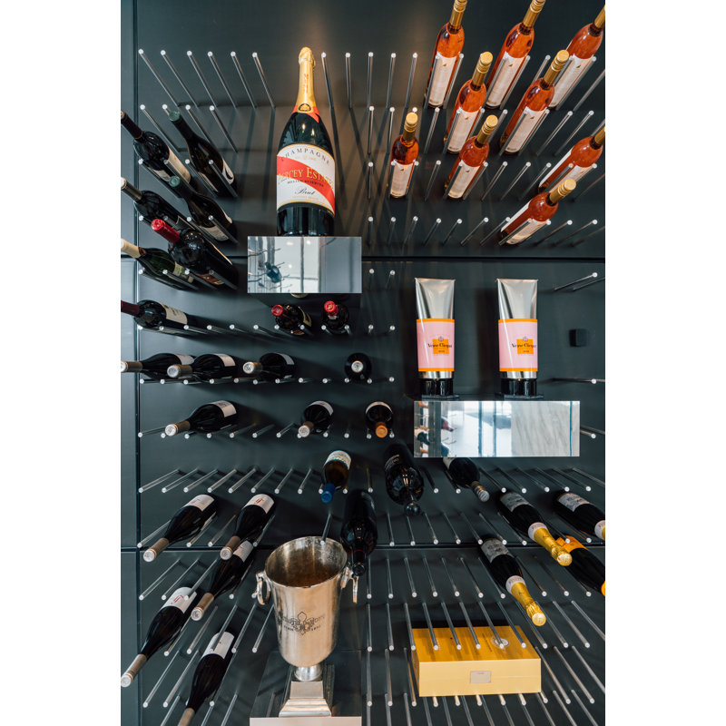 Support à vin mural pour 1 bouteille Atilla Rails, Aluminium fraisé