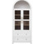 Armoire de rangement de 180 cm de haut au design arqué, couleur bicolore et glissières métalliques fluides pour un rangement silencieux et efficace. Portes vitrées supérieures modernes, pentures incluses. Solution d'aménagement intérieur sécuritaire et esthétique.