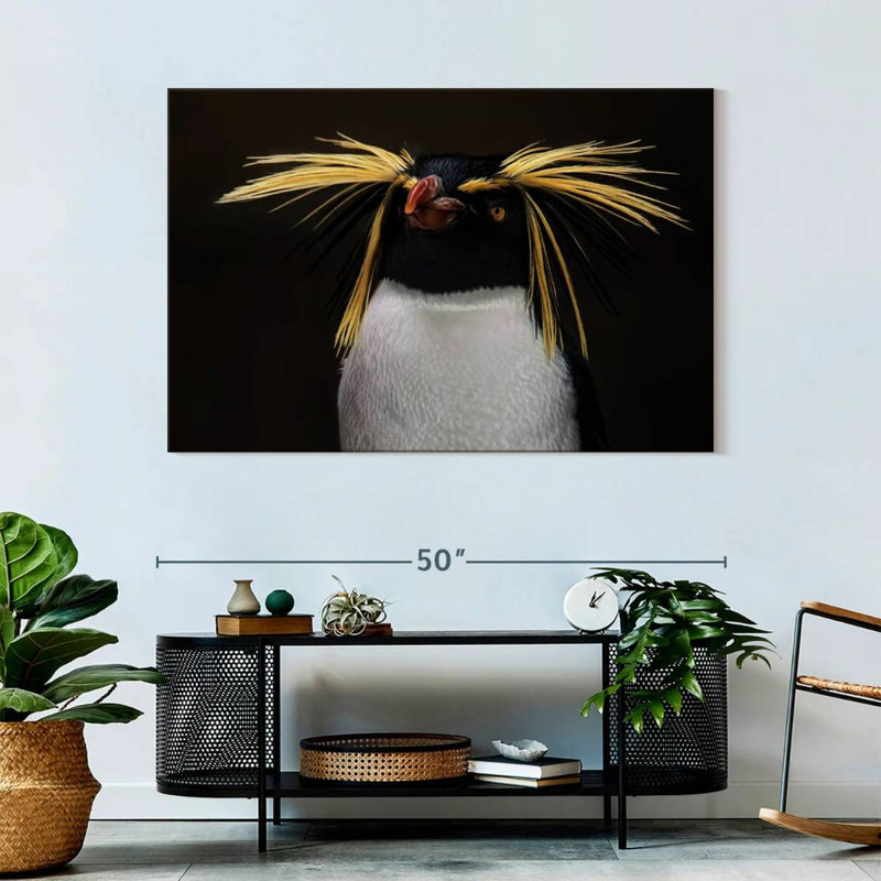 Southern Rockhopper Penguin, 32" H x 48" W