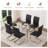 51'' Glass Dining Table Set, with Clear Tempered Glass Top, Ideal for Small Spaces-1611221213-1611221201