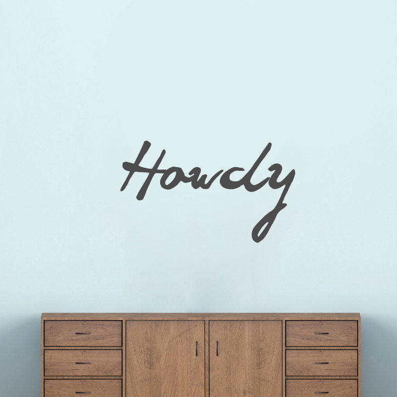 Décalcomanie murale howdy, Gris foncé