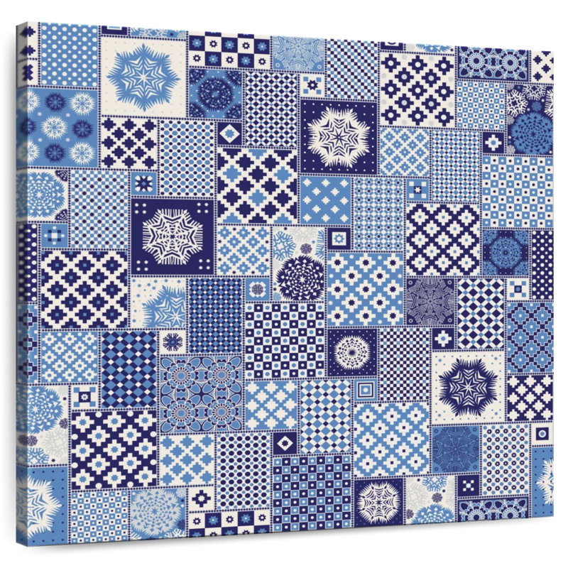 Blue Geometric Patchwork