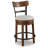 Gayna Zane Swivel Counter Stool Chair | Nailhead Trim | Curved Back-2108725211-2108725204-2108725205