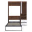 Lit escamotable simple mural avec armoire de rangement - Lit pliant multifonctionnel pour petits appartements, peu encombrant, blanc-399509732