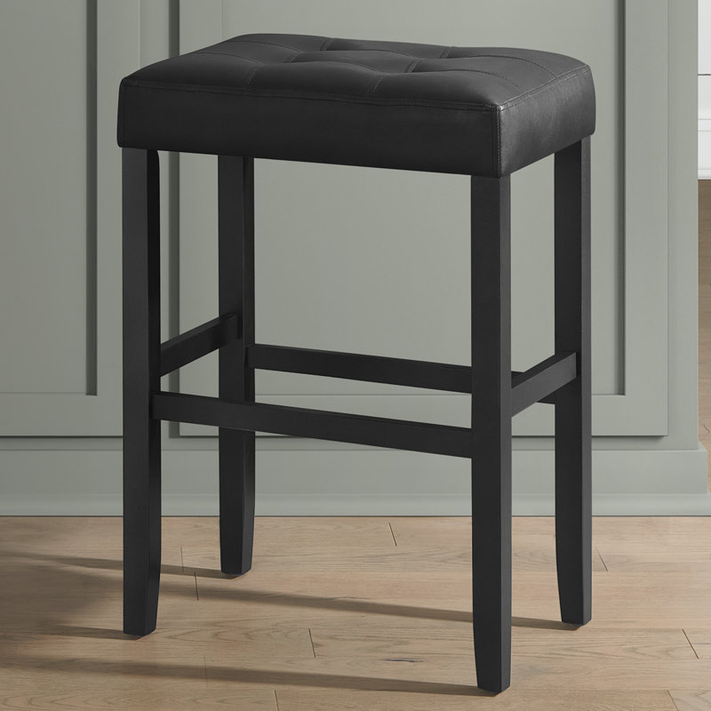 Suneta Backless Bar Height Stool True PU, Black