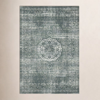 Corsica Green Mist Oriental Outdoor Rug