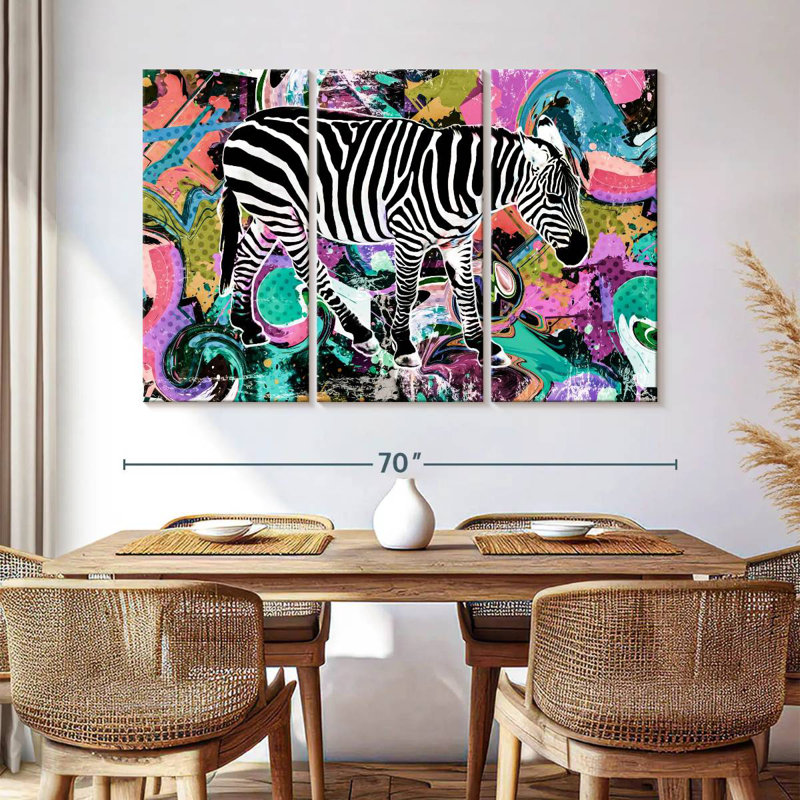 Brampt Pop Style Zebra, 42" H x 65" W