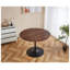 42.1" Mid-century Tulip Dining Table, Round Walnut MDF Top Pedestal Table for 4-6 People, Modern Leisure Coffee Table/End Table-576654877-576654851