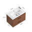 Ensemble de meuble-lavabo mural 30 po avec lavabo en céramique et portes à fermeture en douceur, brun rougeâtre