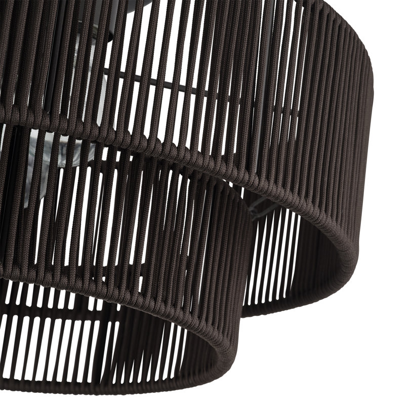 Acordia English Bronze Large Semi-flush, Bronze, Brown, 10" H x 18" W x 18" D