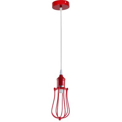 Billiot 1 - Light Red Geometric Pendant