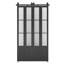48 po X 84 po Portes de grange pliables en verre noir givré 3/4 3/4 lites avec ensemble de quincaillerie et poignée de porte-130513751