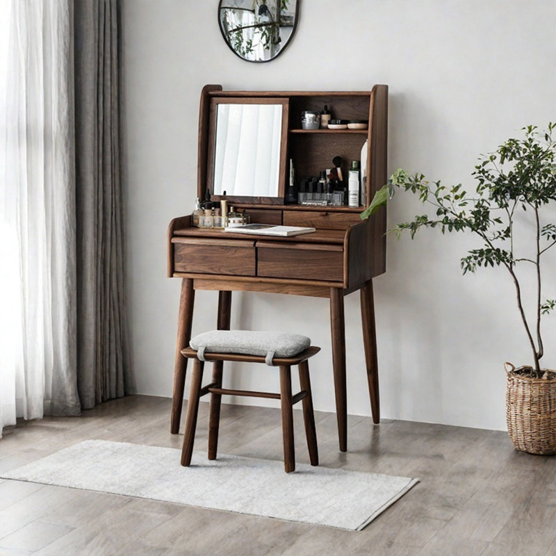 26.77" Modern minimalist solid wood vanity set, Tan