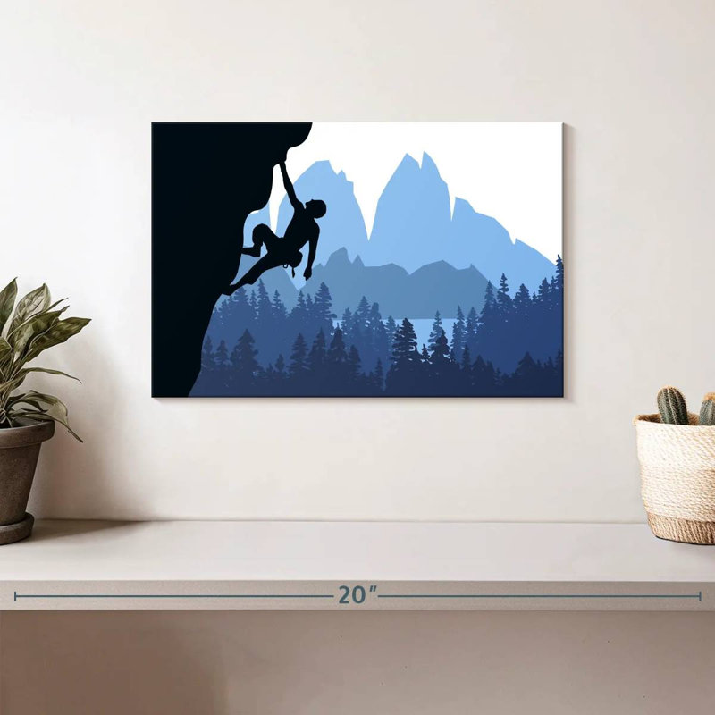 Sireci Winter Rock Climbing Scene, 8" H x 12" W