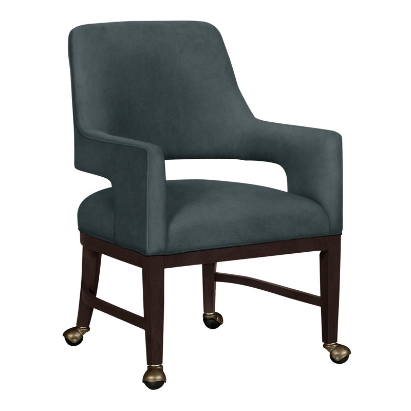 Josie Grande Upholstered Arm Chair, Perigold Willa Bark, Espresso