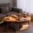 Audric 2 Piece Living Room Coffee Table Set with Wavy Wood Grain Tabletop-1456243723