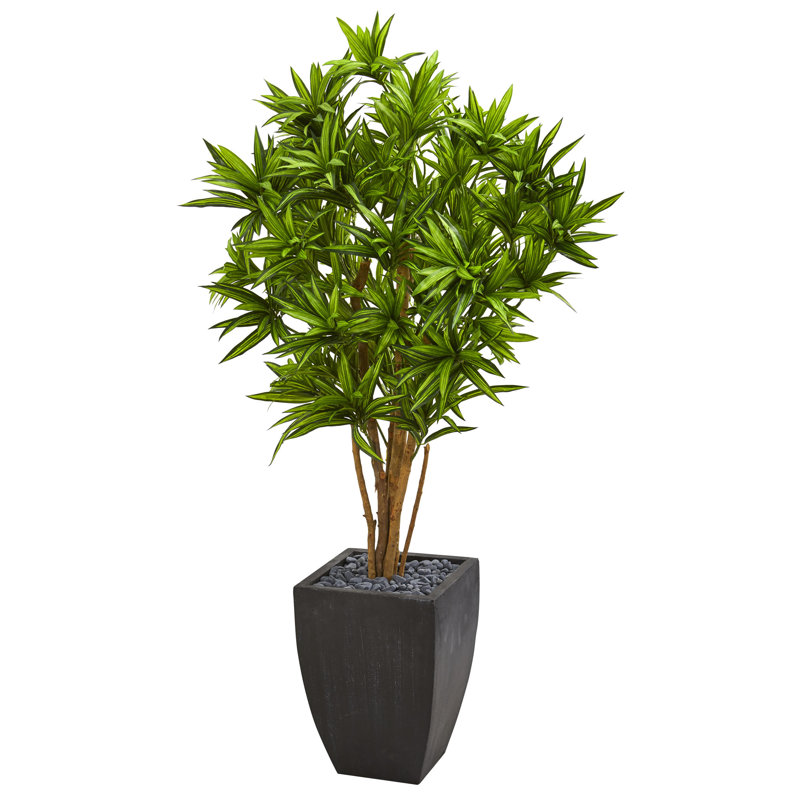 Arbre de palmier artificiel 60" dans un pot de fleurs, H 60 po x l 28 po x P 28 po