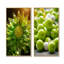 Fractale vert pomme I - ensemble de 2 reproductions d'art géométriques murales abstraites-2041583320-2041583299
