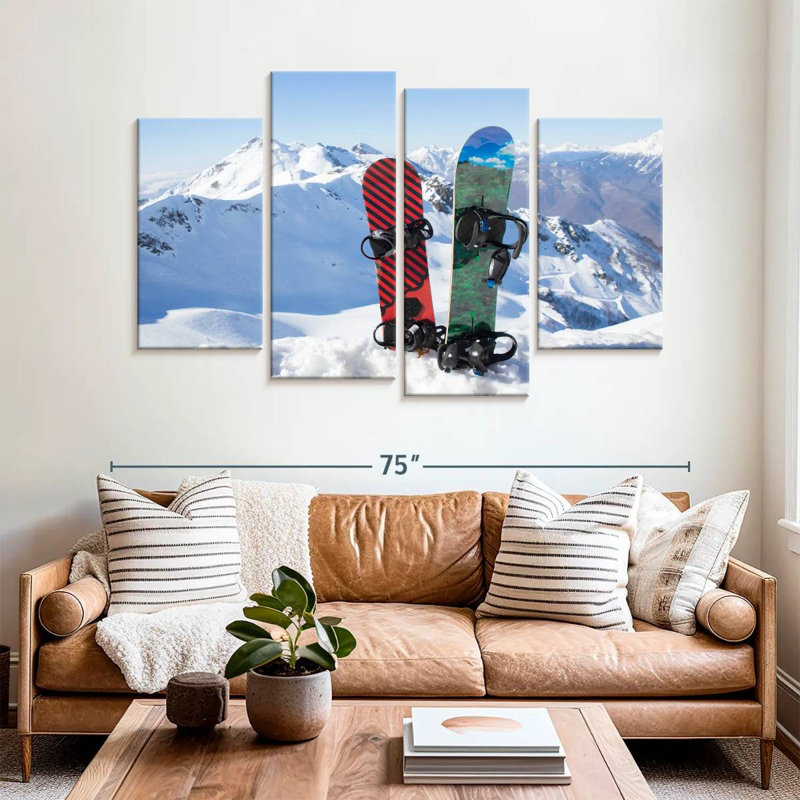 Sireci Two Snowboards, 32" H x 52" W