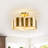 Antique Gold 3-Light Drum Dimmable Semi-Flush Mount Ceiling Light