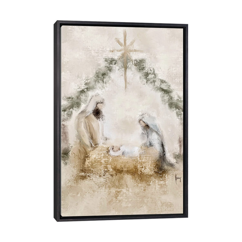 «Night Divine», reproduction d'art sur toile encadrée, H 40 po x l 26 po, Cadre flottant sans passe-partout, Noir patiné