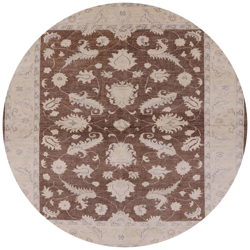 Tapis beige / brun Barlowe, Rond 4 pi