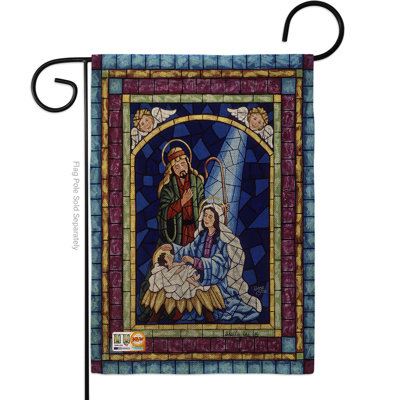 Double Sided 18.5'' H x 13'' W Polyester Christmas Garden Flag